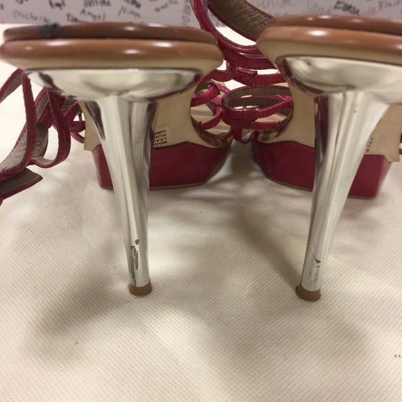 Michael Kors pink heeled platform sandals - Picture 5 of 6